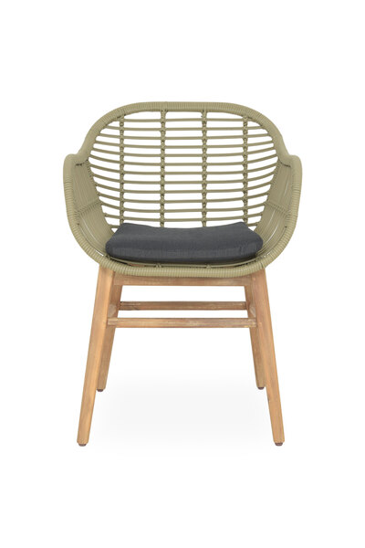 Maison Mex Garden/terrace chair DOMINO L.60 l.59.5 H.83.5 natural/grey