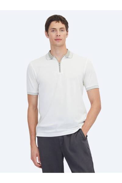 Kip Ecru Plain 100% Cotton T-Shirt