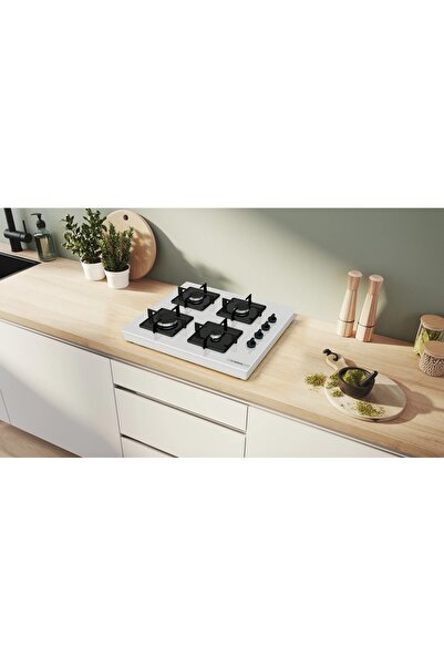 Bosch POP0C2K31O Serie 4 Set Üstü Gazlı Ocak Beyaz 60 cm
