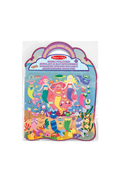 Melissa & Doug Επαναχρησιμοποιήσιμα αυτοκόλλητα Puffy σετ παιχνιδιού Γοργόνα ...