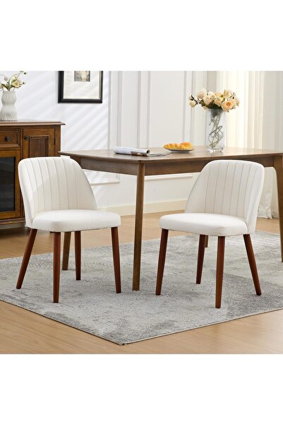Garvee Dining Chairs Set of 2, Upholstered Fabric Kitchen Chairs with Padded ...