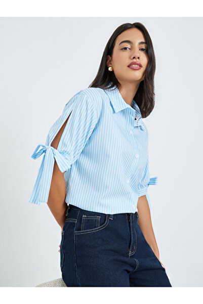 Styli Knot-knot design, casual oversized shirt