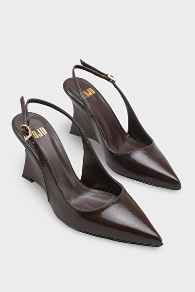 LOJO Γυναικεία μυτερά παπούτσια Σφηνοειδές τακούνι τεμαχίων, κομψά Σανδάλια A...