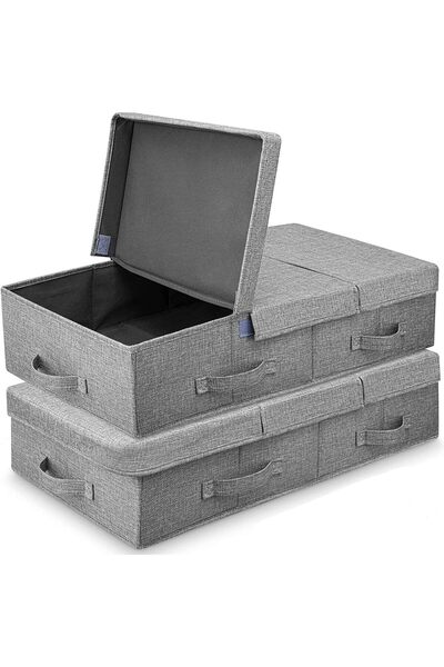 Arabest Under Bed Storage Containers,with Lid and Reinforced Handles,for Orga...