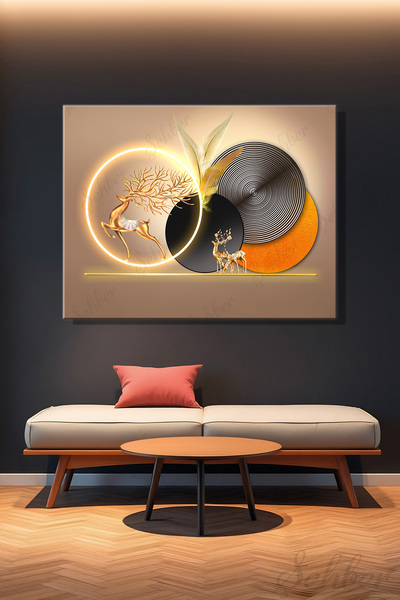 Şehber Modern Duvar Tablosu Yatay Kanvas Tekli Salon Mutfak Yatak Odası Ofis ...