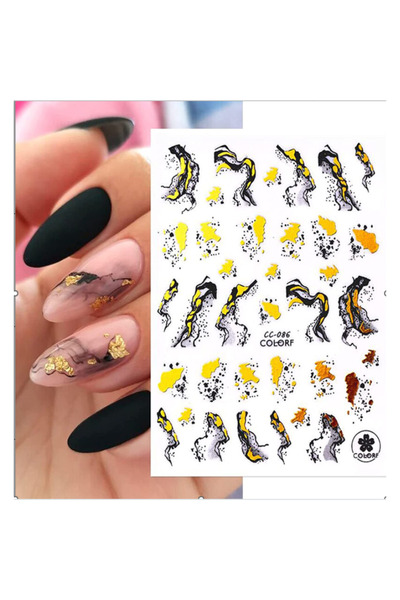 delis Marquise nail stickers, STICKER89, Black