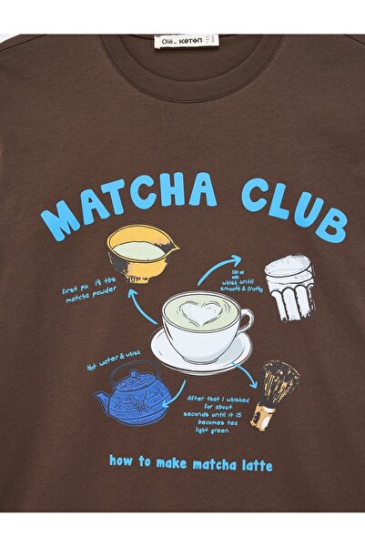 Koton Short Sleeve Crew Neck Printed Cotton T-Shirt