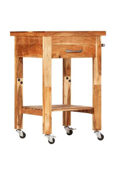 Concept Kitchen trolley, 55x55x89 cm, solid acacia wood