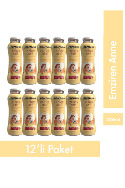 Organuca 12'li Süt Arttırmaya Destek Emziren Anne İçeceği 200 Ml