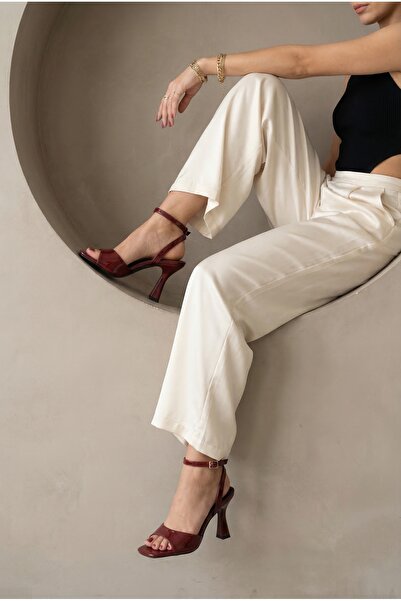 Les Chatelets حذاء نويت إترنيل بوردو بكعب عالٍ صندل |   مربوط عند الكاحل |   ...