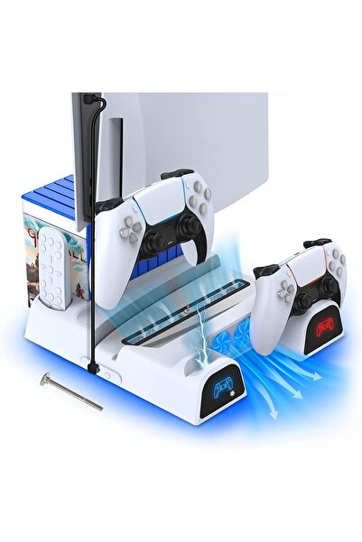 Arabest حامل PS5 مزود بمروحة يحافظ على البرودة صامتة لأجهزة بلاي ستيشن 5 (إصد...