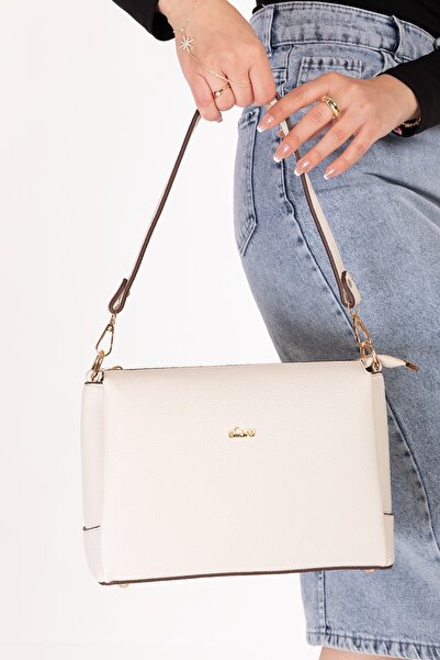 Gondol Купих дамска ежедневна чанта за ръка и през рамо, модел 4584, в цвят б...