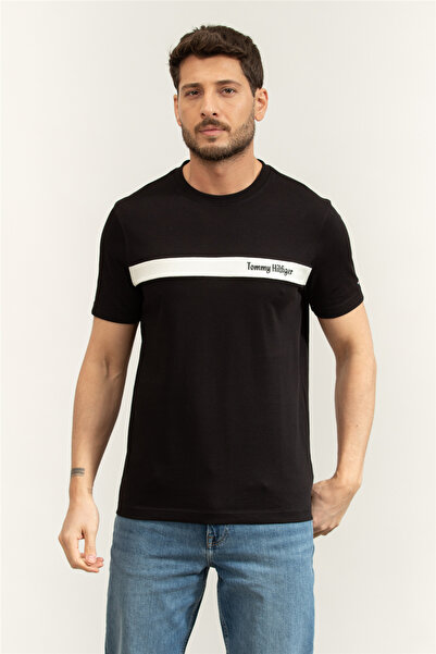 Tommy Hilfiger Erkek Regular Fit %100 Pamuklu Yuvarlak Yakalı Logo İşlemeli K...