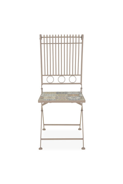 Maison Mex Scaun pliabil gradina/terasa TOULOUSE L.45 l.38 H.90 bej/multicolor