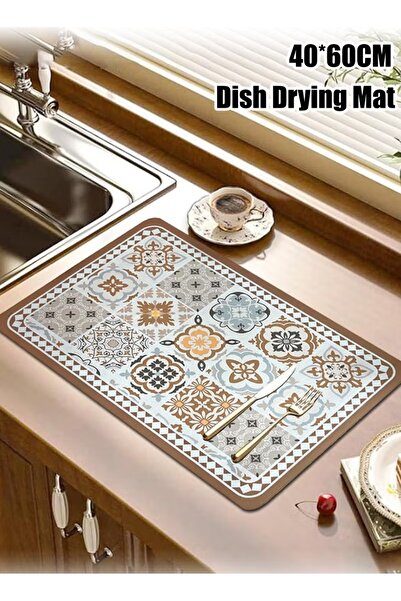 Generic 40*60CM Dish Drying Mat Kitchen Counter Pad Water Absorbent Spill Pad...