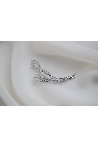 ATELİER TUĞBA BRŞ048 ZİRKON TAŞLI BUĞDAY BAŞAK FİGÜRLÜ BROŞ