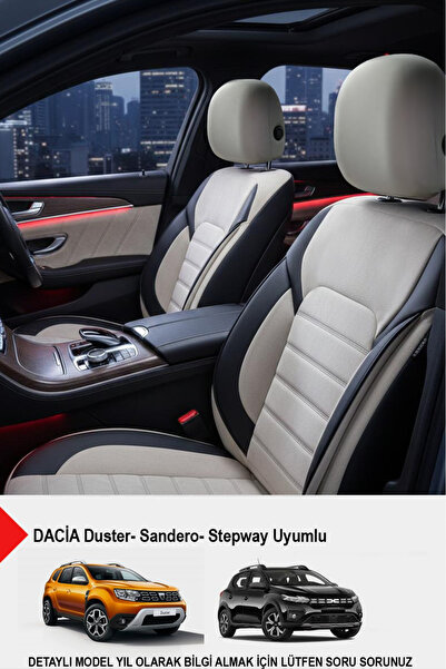 GM-DESIGN Alcantara Series Luxury Car Seat Cover - (Daci̇a Sandero-Stepway-Du...