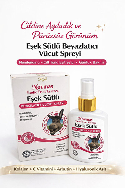 NOVMAS Eşek Sütlü Beyazlatıcı ve Nemlendirici Vücut Spreyi