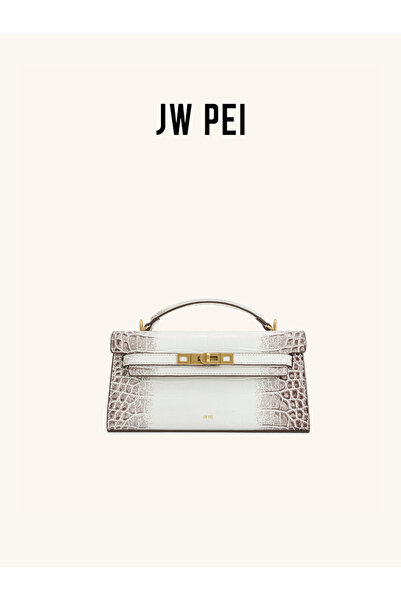 JW PEI Noor Handbag, Crocodile-Embossed Kelly Style Bag, Adjustable Shoulder ...