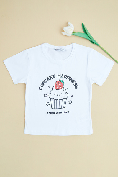 Fulla Moda Cupcake Happiness με τύπωμα Κοριτσίστικο Μπλουζάκι