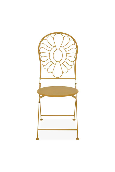 Maison Mex Scaun pliabil gradina/terasa PRATO L.38 l.50 H.92.5 auriu