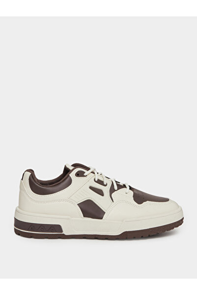 Styli Off-White Panelled Lace Up Sneakers