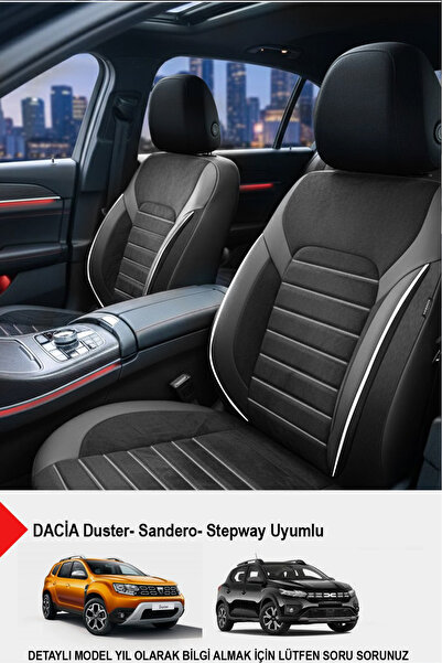 GM-DESIGN Alcantara Series Luxury Car Seat Cover - (Daci̇a Sandero-Stepway-Du...