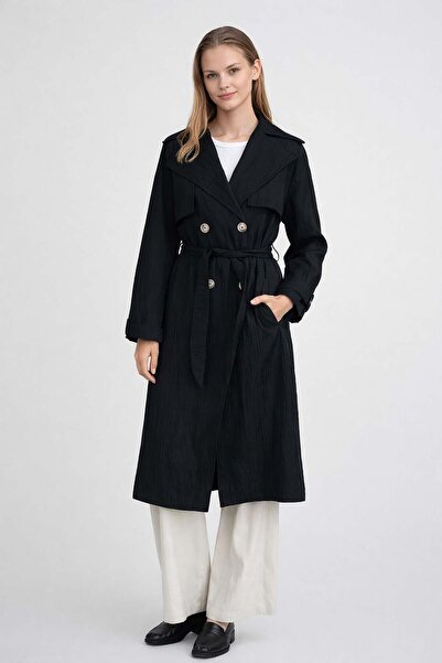 ALLDAY Чорний тренч з вітровкою
