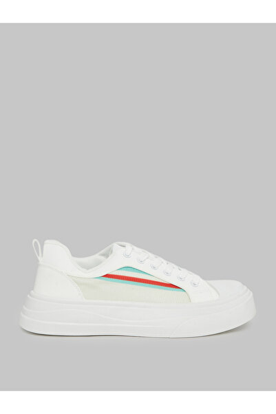 Styli White Retro Stripe Sneakers