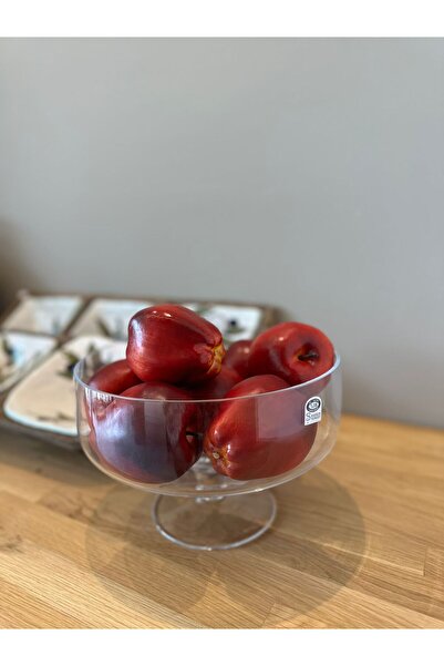 Miko Home & Garden Ayaklı Cam Kase 24 cm Büyük Boy Meyve ve Salata Kasesi Şef...