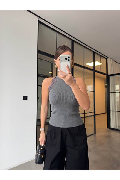 BB Bensu Buyruk Δαντέλα ΛΕΠΤΟΜΕΡΕΣ ΚΑΤΑΣΚΕΥΑΣΜΕΝΕΣ ΠΛΕΚΤΕΣ ΜΠΛΟΥΖΕΣ ΜΕ ΜΑΝΙΚΙ...