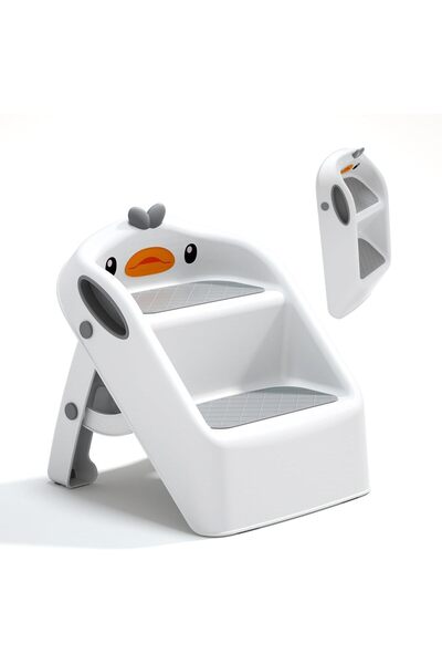 Arabest كرسي صغير للأطفال الصغار لحوض المطبخ والحمام، كرسي بدرجتين لتدريب الأ...