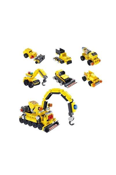 NW NessiWorld P605002 لعبة مكعبات بناء 6 في 1 على شكل بيضة صفراء، 45 قطعة