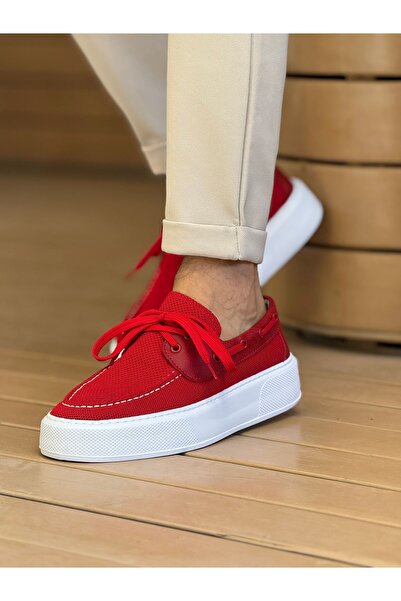 TEET MN2602 - Tricotaj Încălțăminte pentru bărbați ROȘU