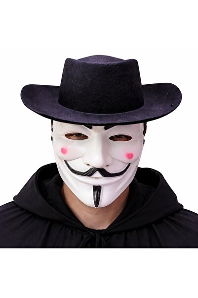 inci tasarım45 مجموعة قناع وقبعة فينديتا - قناع حفلات بأسلوب غير رسمي