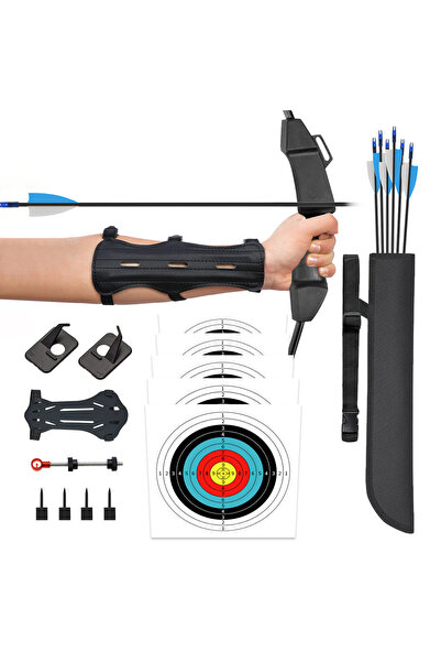 FLYPRO Bow and Arrows Set Recurve Archery Beginner Gift Longbow Kit, Outdoor ...