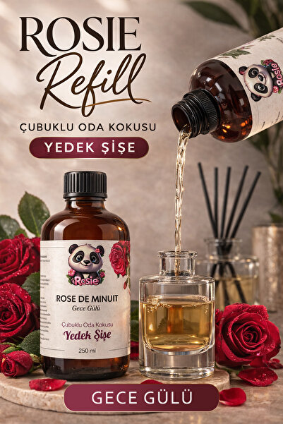 rosie Rose de Minuit Çubuklu Oda Kokusu Yedek Şişe 250 ml – Gece Gülü Aromalı...