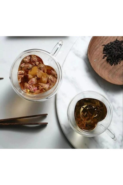 Livenda Heart Shaped Glass Cup