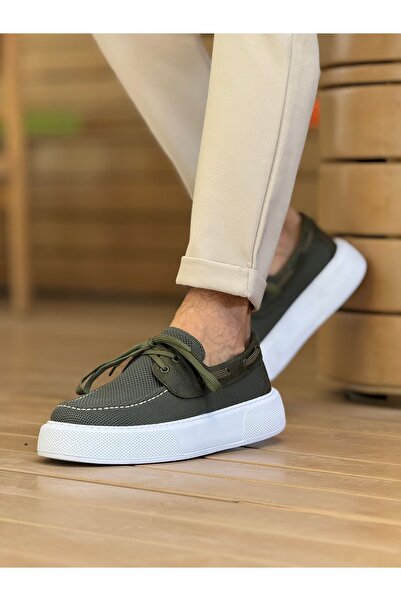 TEET MN2602 - أحذية رجالية تريكو كاكي