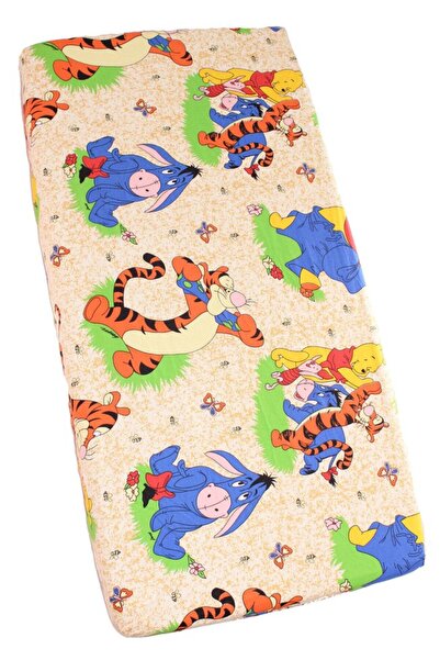 PRICHINDEL Cearceaf Prichindel, patut 120x60 cm, Winnie si Aiurel, crem