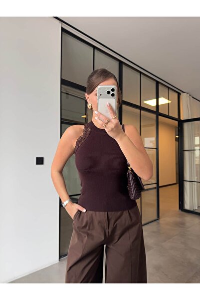 BB Bensu Buyruk Δαντέλα ΛΕΠΤΟΜΕΡΕΣ ΛΕΠΤΟΜΕΡΕΣ ΠΛΕΚΤΕΣ ΜΠΛΟΥΖΕΣ ΜΕ ΜΑΝΙΚΙΑ ΜΗΔ...