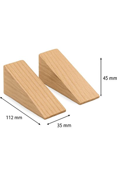 Generic Wings - Pack of 2 Small Hard Wooden Wedges 112x35x45mm