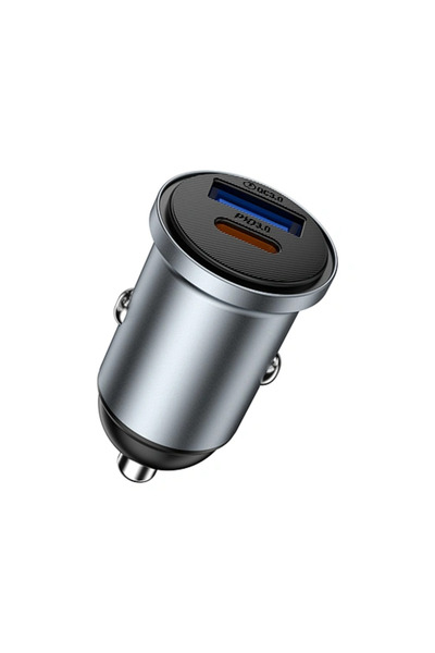 WIWU شاحن سيارة سريع نانو برو A+2C بقوة 60 واط Wi-CC032 - رمادي