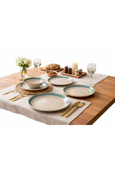 HERA Serviciu de masa din portelan pentru 6 persoane, 24 piese, ambalat in cu...