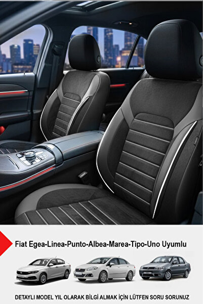 GM-DESIGN Alcantara Series Luxury Car Seat Cover - (Compatible with Fiat Egea...