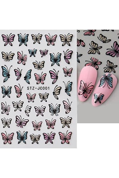 delis Marquise nail stickers, STICKER100, Multicolor