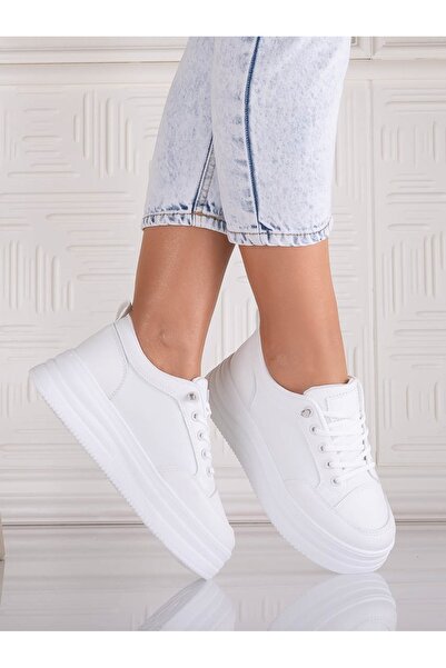 JADESUNG Women's Platform Sneakers Albi from Temisa Faux Leather, Size 36