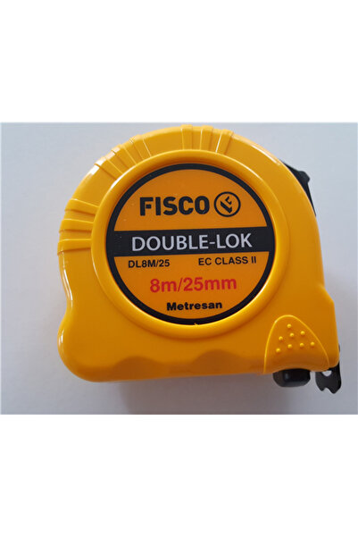 Fisco Steel Meter Double-Lock 8 M/25 mm Dl (10 Pieces)