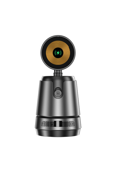 AERX Selfie stick pliabil cu gimbal, rotatie 360, urmarire AI, 2 Lumini Led F...