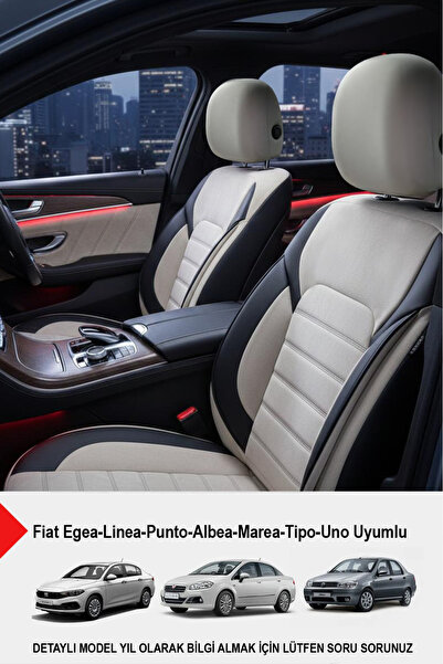 GM-DESIGN Alcantara Series Luxury Car Seat Cover - (Compatible with Fiat Egea...